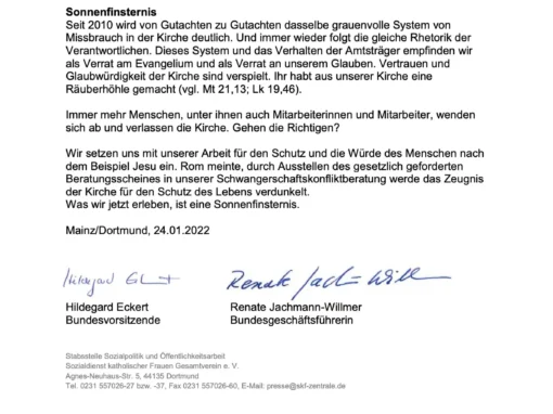 Statement SkF-Gesamtverein Statement SkF-Gesamtverein