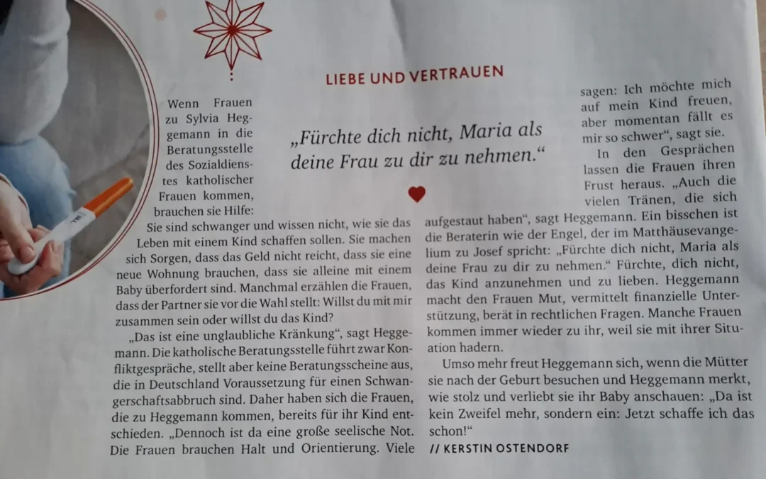 Schwangerschaftsberatung – ein Text aus dem Kirchenboten