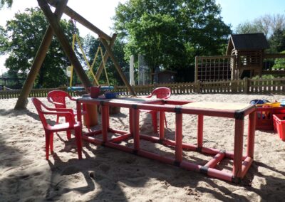 Sitzecke auf dem Sandplatz